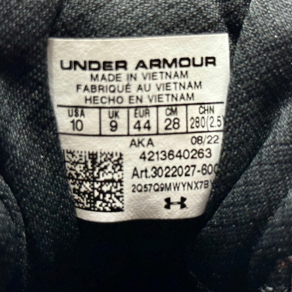 Under Armour Charged Assert 9 Red Black White Athletic Training Shoe Men\'s Sz 10 main image 4